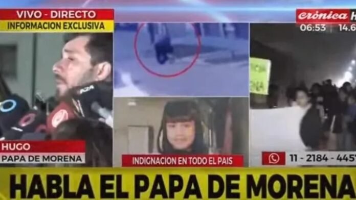 El desgarrador testimonio del papá de Morena en el velorio de la nena ...